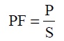 power factor formula