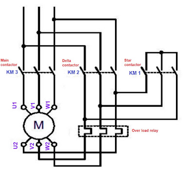 star-delta-starter-power-circuit-diagram